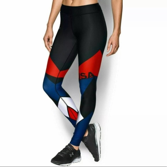 Under Armour Pants - Under Armour UA Heatgear Armor USA Leggings Medium